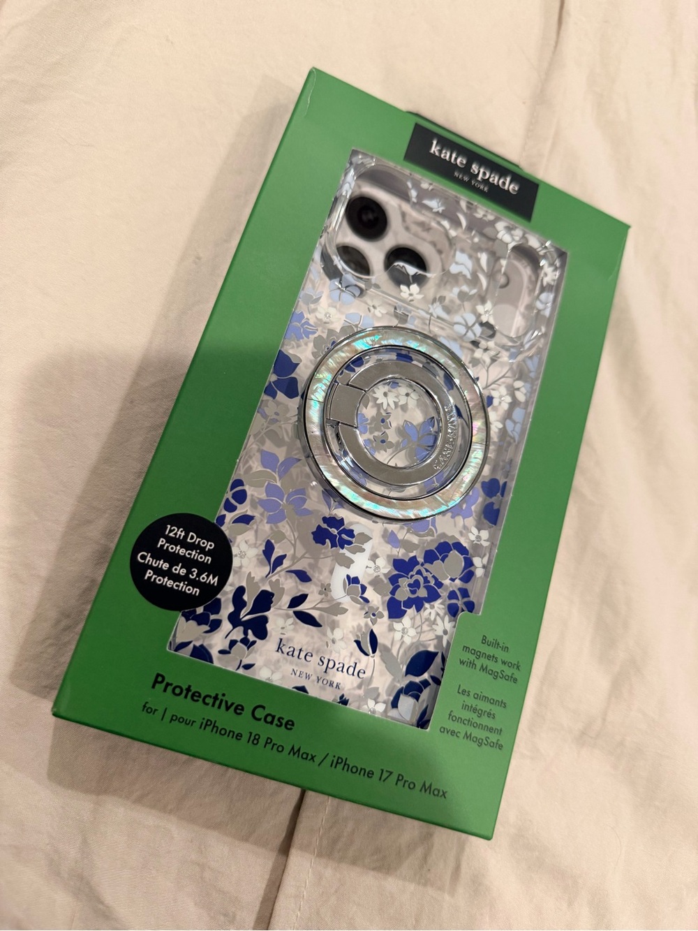 Kate Spade iPhone 17 Pro Max Case w/magsafe ring stand